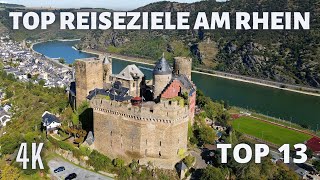 Die schönsten Orte Burgen und Schlösser am Romantischen Rhein  TOP REISEZIELE in Deutschland [upl. by Yankee]