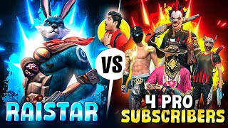 Raistar Vs 4 Pro Playes 🔥 Best Clash Squad Battle WHO WILL WIN MUST WATCH freefire [upl. by Acissaj]