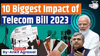 Telecom Bill 2023 10 important changes that will impact Indians  UPSC Mains [upl. by Nart903]