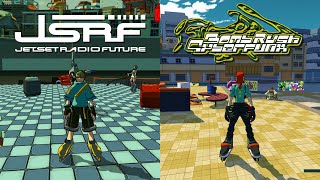 Bomb Rush Cyberfunk vs Jet Set Radio Future Direct Comparison [upl. by Aleet]