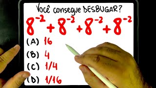 🔥 ADIÇÃO DE POTÊNCIAS COM EXPOENTE NEGATIVO 😱 Todo mundo erra Você consegue resolver [upl. by Dianne572]