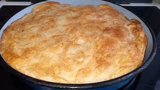 Domasen Burek recept  Домашен Бурек од кори  Macedonian traditional cuisine  Pita  Пита [upl. by Seitz907]