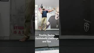 Double Decker Kettlebells challenge and fun exercise [upl. by Shiekh]