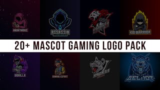 20 Mascot Gaming Logo Pack [upl. by Summons700]