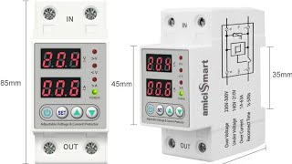 amiciSmart Automatic OverUnder Voltage and Over Load Protection Single Phase 220V 63A [upl. by Irafat727]