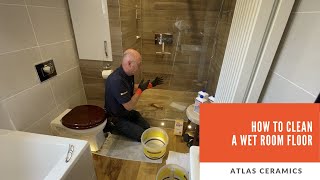 How To Clean Wet Room Floor Tiles [upl. by Assirolc485]