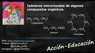 Isómeros estructurales de posición de función y de cadena para tres compuestos orgánicos [upl. by Boykins232]