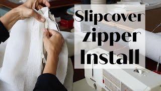 How to install a zipper in a sofa slipcover [upl. by Panayiotis]