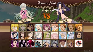 Nanatsu No Taizai Mugen  Character Selection Screen  Gameplay [upl. by Yznil712]