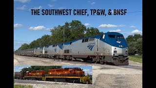 Amtrak Southwest Chief TPampW amp BNSF freight action [upl. by Amihsat253]