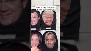 Donald Trump mask and I aint afraid to represent 🇺🇸😂 donaldtrump trump trump2024 kamala [upl. by Lindsey]