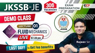 DEMO CLASS JKSSB JE Civil Fluid Mechanics Lec01  Exam preparation  Last day to avail offer [upl. by Des]