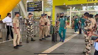 Pakistan Team arrived chennaiairport pakistancricket pakistan pcb icc cricket [upl. by Marietta]