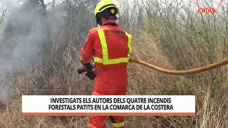 Investigats els autors dels quatre incendis forestals patits en la comarca de La Costera [upl. by Sivek593]