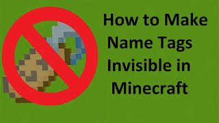 How to Make Name Tags Invisible in Minecraft [upl. by Inaffit]