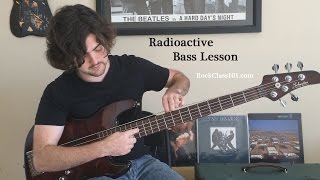 Radioactive  Imagine Dragons Bass Lesson  Free with Tabs amp Jam Track [upl. by Asor]