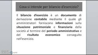 il bilancio desercizio definizione funzioni clausola generaleeconomiaaziendalepervoi [upl. by Aneral541]