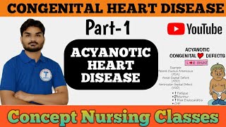 Congenital Heart Disease Part1 Important topic for Nursing Competitive Exams [upl. by Gunar262]