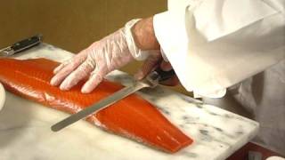 Slicing Smoked Salmon [upl. by Nyrual838]