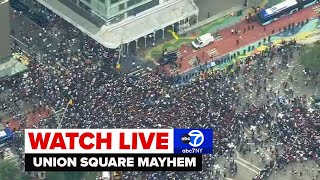 LIVE  Twitch streamers giveaway sparks mayhem in Union Square [upl. by Ardenia]