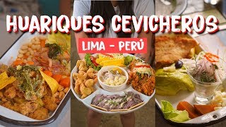 RUTA DE HUARIQUES CEVICHEROS EN LIMA  PERÚ  Misias FT Wariqueando y MI PAPÁ [upl. by Sabanrab]