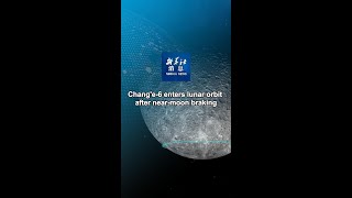 Xinhua News  Change6 enters lunar orbit after nearmoon braking [upl. by Enaira]