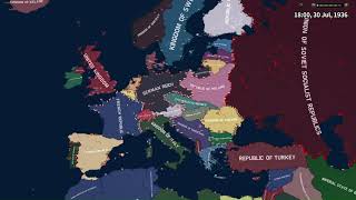 Hoi4 Timelapse But Its Just Europe [upl. by Tehc]