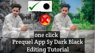 Prequel App Black Photo EditingJust One Click Glitch EffectTech Usama Mughaltutorial editing [upl. by Nytsyrk]