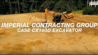 North America Precision GradingContouring with a CX160D Excavator [upl. by Einahpit]