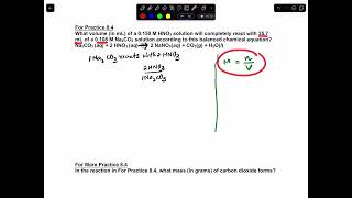 Solved Solution Stoichiometry Examples 1 Volume determination 2 Mass determination from reaction [upl. by Silletram186]