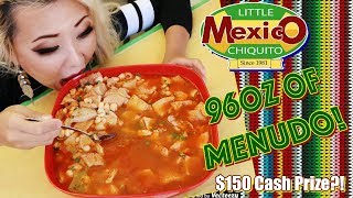 96oz of Menudo Eating Challenge  150 REWARD   Little Mexico Chiquito  RainaisCrazy [upl. by Bethina]