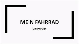 Mein Fahrrad Die Prinzen Lyrics Video [upl. by Ailin]