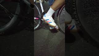 Adidas Velosamba Vegan White on Fixed Gear [upl. by Alliuqahs]