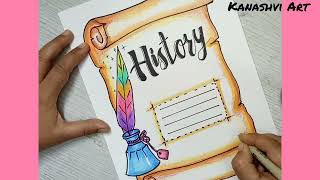 Creative Cover page Design of History Projectvintage theme [upl. by Calypso]