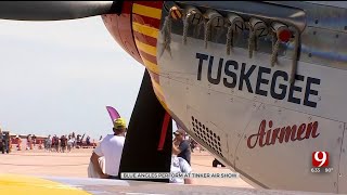 Thousands Arrive For Tinker Air Show To See Blue Angels For First Time In 4 Years [upl. by Annairdna]