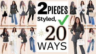 2 PIECES 20 LOOKS  CHIC HOLIDAY PARTY to EVERYDAY CASUAL OUTFITS  VERY VERSATILE  CHARIS ♥️ [upl. by Dolorita357]