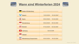 Wann sind Winterferien 2024 [upl. by Milt604]