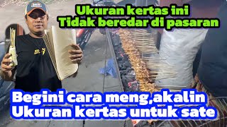 UKURAN KERTAS INI MEMANG GAK ADA DI PASARAN… CARA MEMBUNGKUS SATE AYAM  TUTORIAL SATE AYAM  SATE [upl. by Irish]