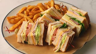 أشهر ساندوتشات المطاعم في البيت Club Sandwich [upl. by Lahcsap]