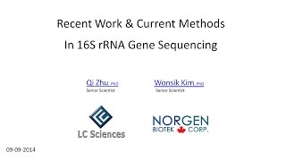 Webinar  16S rRNA Gene Sequencing  Recent Work amp Current Methods [upl. by Etnwahs]