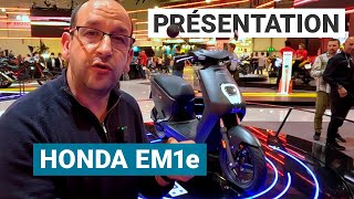 EICMA 2022  Honda présente son scooter électrique EM1 e [upl. by Ardnuaek]