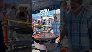 Seafood lovers unite Giant sizzling paella at Santa Barbara Seafood Festival 🥘🌊 [upl. by Beatrisa90]