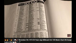 🔥🔥🎶🔥🎼📖🎸 November 9th 1974 50 Years Ago Billboard Hot 100 Music Chart Hit Songs Look at list 🎹🥁🎵🎤 [upl. by Ermine157]