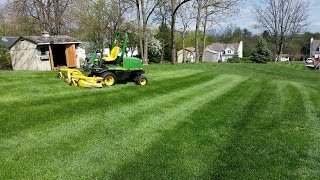 John Deere F1145 Mowing Another Yard [upl. by Calista]