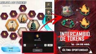 RULETA DE TOKENS 3 en 1 DEMON SLAYER  DESCUENTO ESPECIAL HOY 💎😱  INTERCAMBIO DE TOKENS FREE FIRE [upl. by Aaron783]