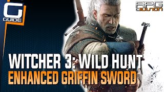 Witcher 3 The Wild Hunt  Enhanced Griffin Steel Sword Diagram Location Griffin School Gear [upl. by Rayford]