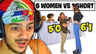 DasGasDom3 Reacts To Blind Dating 6 Women By Height [upl. by Hauser864]