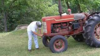 Hand cranking a 1947 McCormick Deering W6 [upl. by Roseann630]