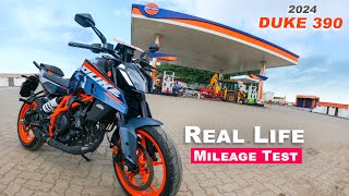 2024 KTM Duke 390  Mileage Test  Real Life Mileage or Performance [upl. by Reuben]