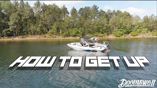 Beginner Wakesurfing Tips  How to Get Up on a Wakesurf Board [upl. by Gordan868]